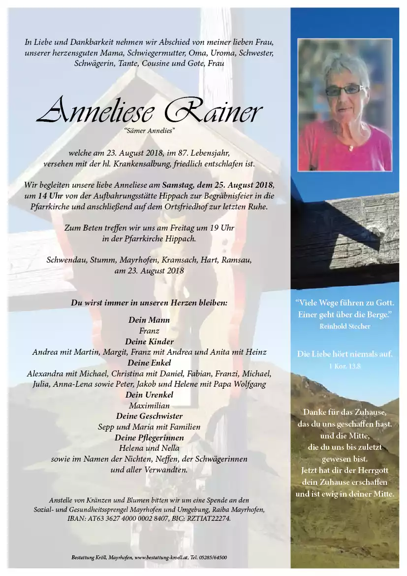 Parte von Anneliese Rainer